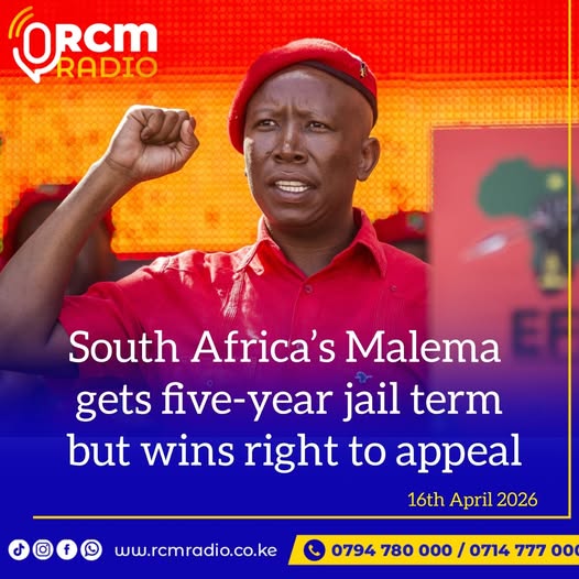 South African opposition leader Julius Malema was sentenced ‌to five years in jail
